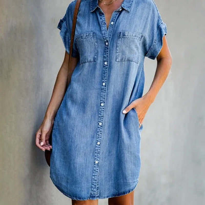 Xenia | Elegant Denim Dress