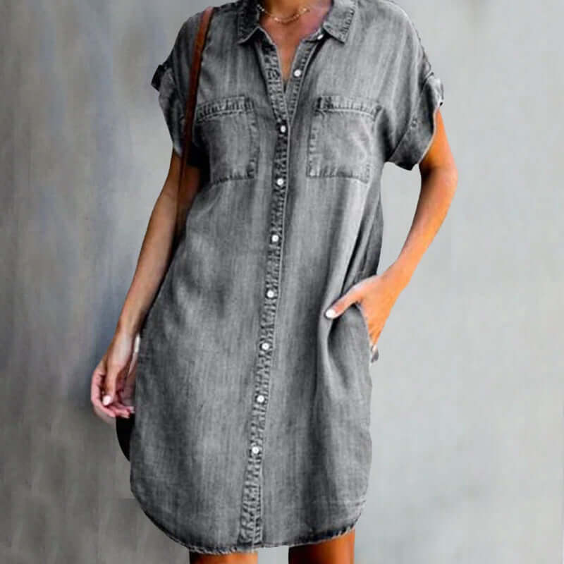 Xenia | Elegant Denim Dress