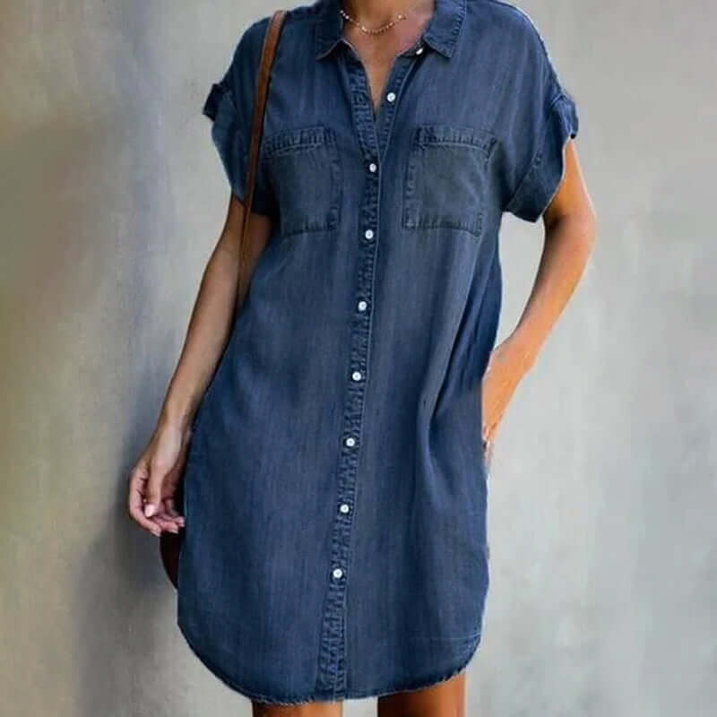 Xenia | Elegant Denim Dress