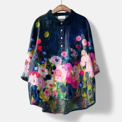 Kiara™ | Stylish Loose-Fit Floral Blouse