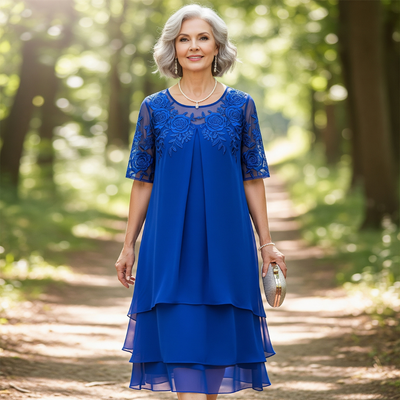 Bernice™ | Embroidered Three-Layer Dress