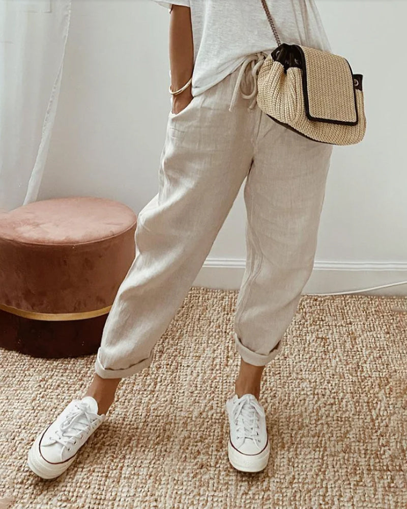 LUCY | Anti-Sweat Luxe Linen Pants