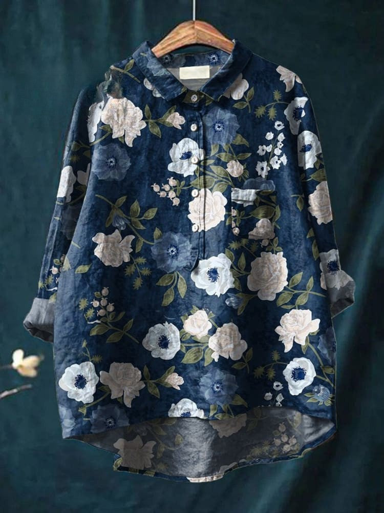 Women's Floral Art Print Casual  Shirt