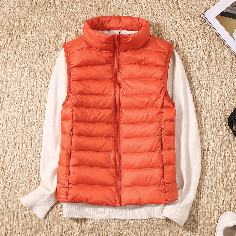Amira™ | Lightweight down vest with pleated design