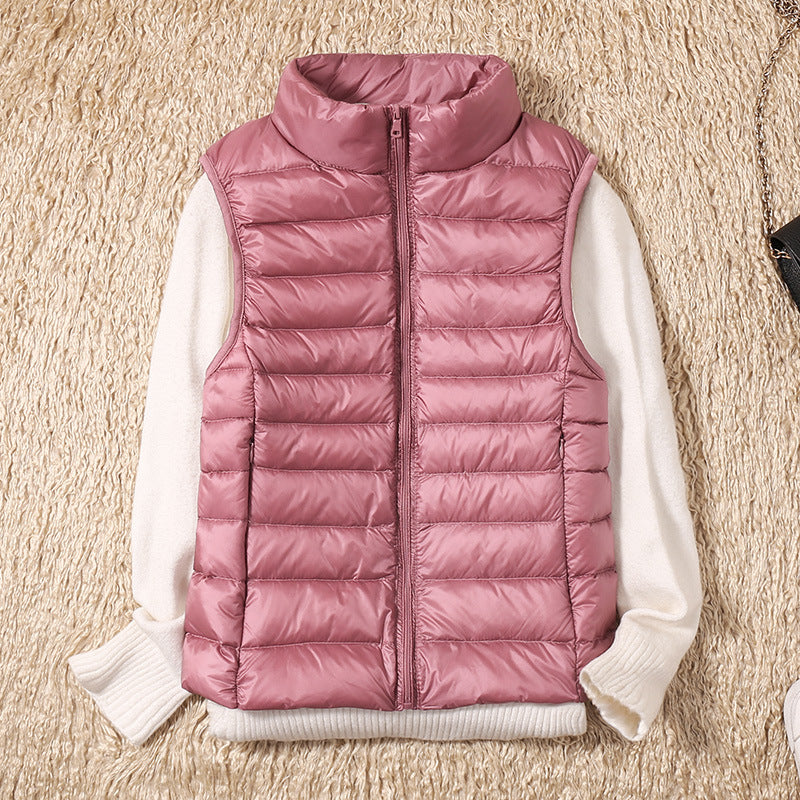 Amira™ | Lightweight down vest with pleated design