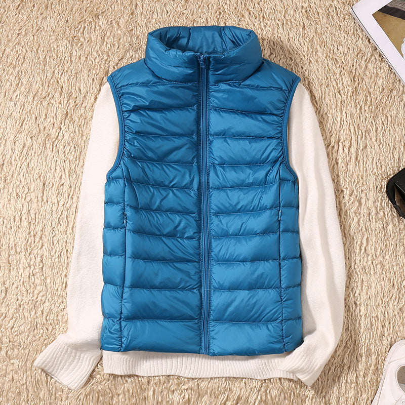 Amira™ | Lightweight down vest with pleated design