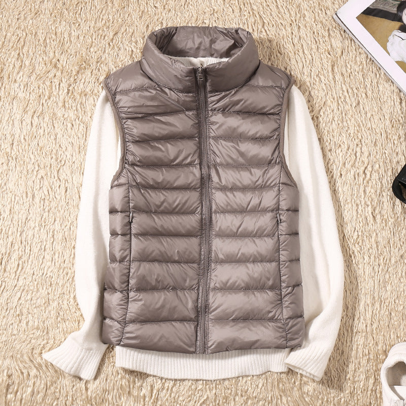 Amira™ | Lightweight down vest with pleated design