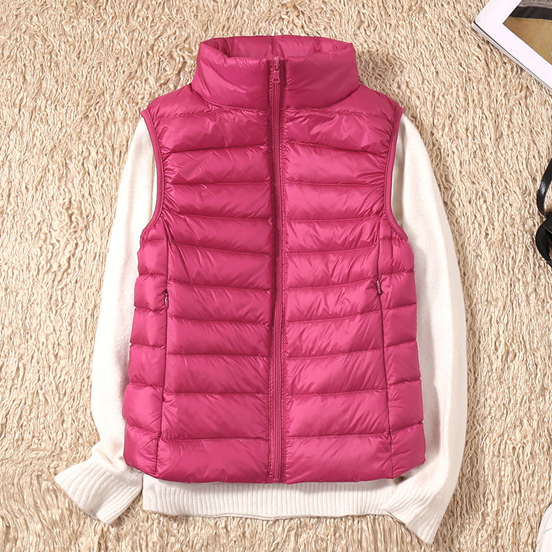 Amira™ | Lightweight down vest with pleated design