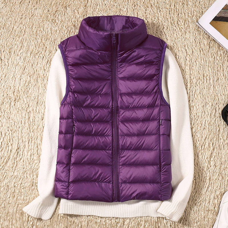 Amira™ | Lightweight down vest with pleated design