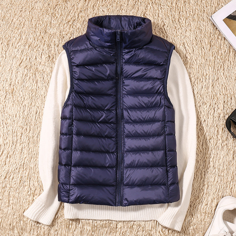 Amira™ | Lightweight down vest with pleated design