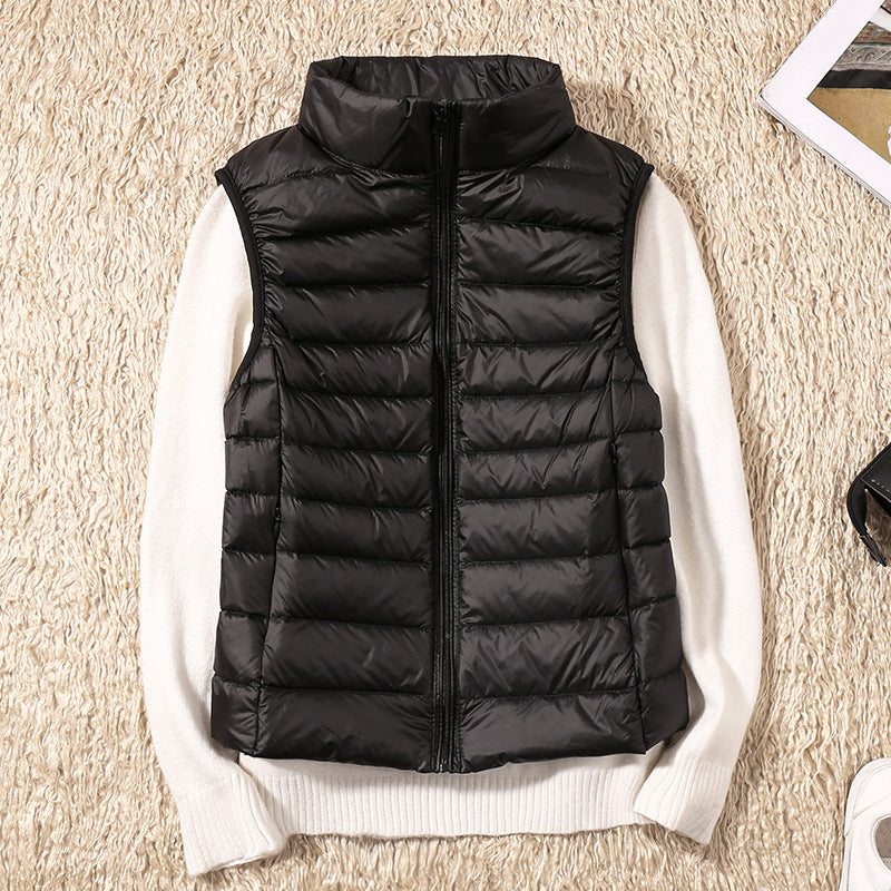 Amira™ | Lightweight down vest with pleated design