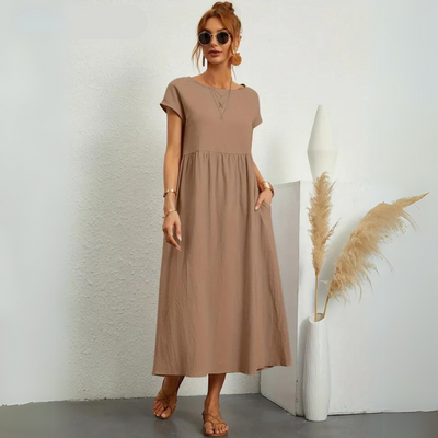 Isla | 100% Pure Cotton Casual Midi Dress