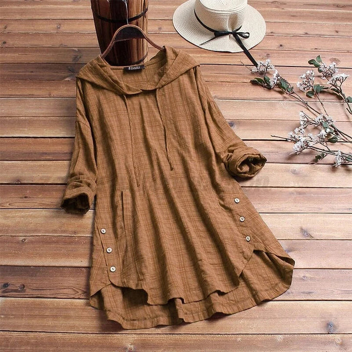 Grandia | Linen Tunic Hoodie