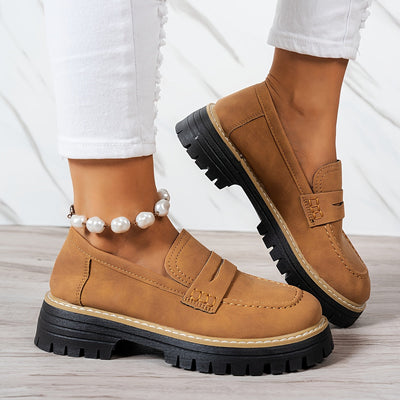 Tamsin | Chunky Sole Penny Loafers