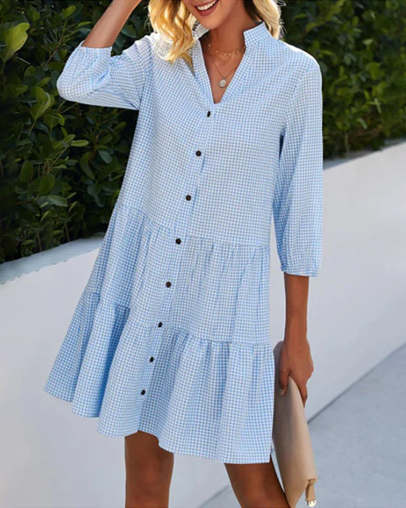 Édith™ | Lightweight and Flattering Checkered Summer Dress
