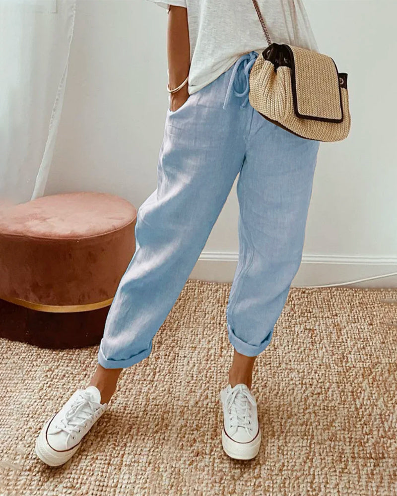 LUCY | Anti-Sweat Luxe Linen Pants