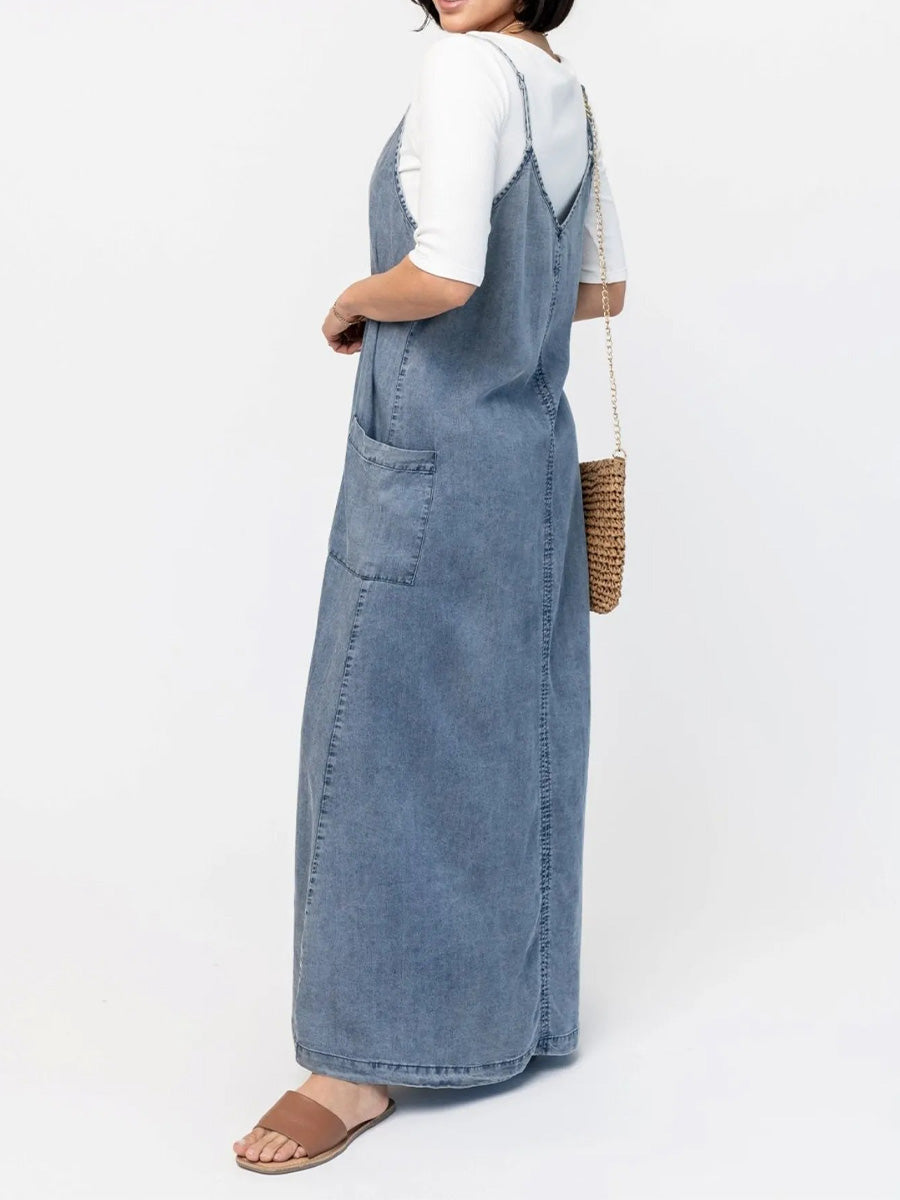 Éricaa | Loose Fit Denim Maxi Dress