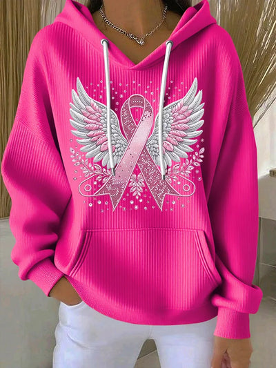 Hope | Sweater with breast cancer ribbon