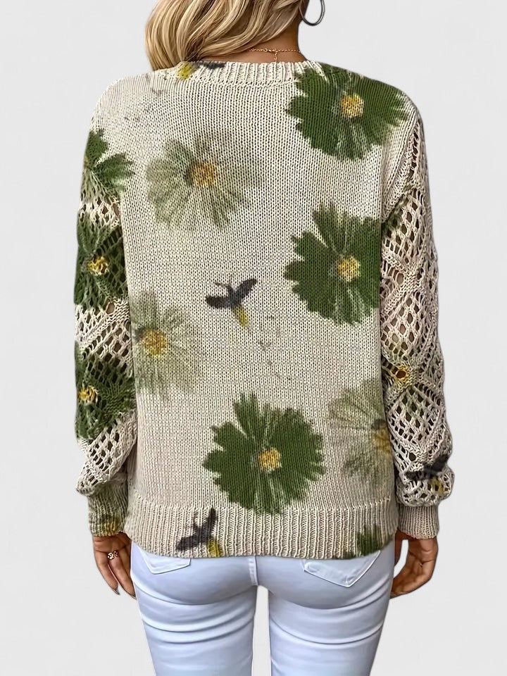 Aurelie | Elegant sweater with flower design