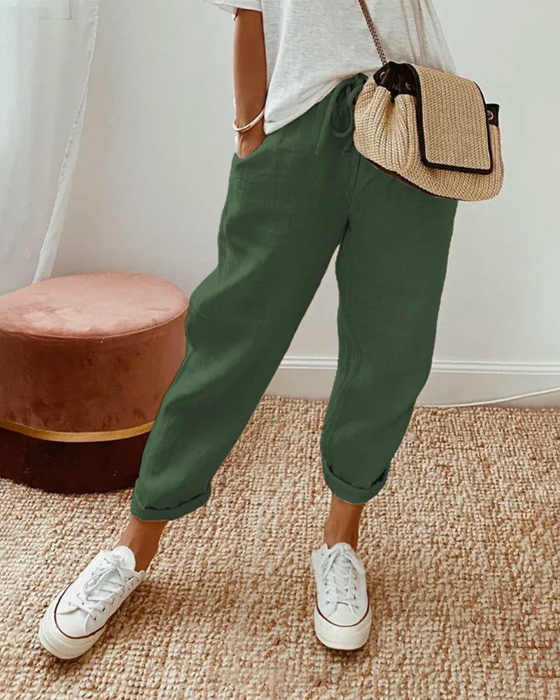 LUCY | Anti-Sweat Luxe Linen Pants