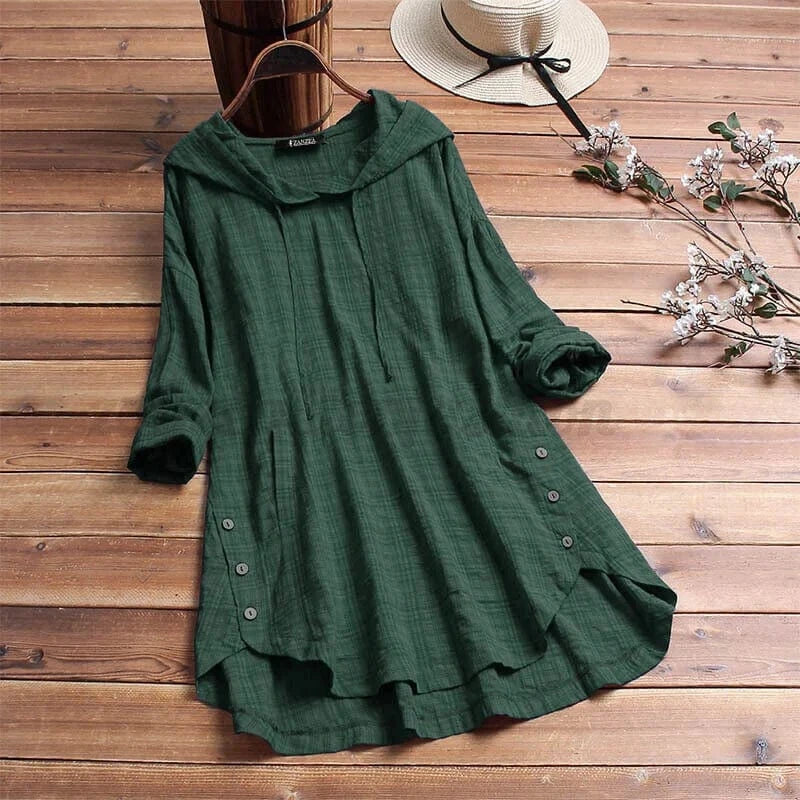 Grandia | Linen Tunic Hoodie