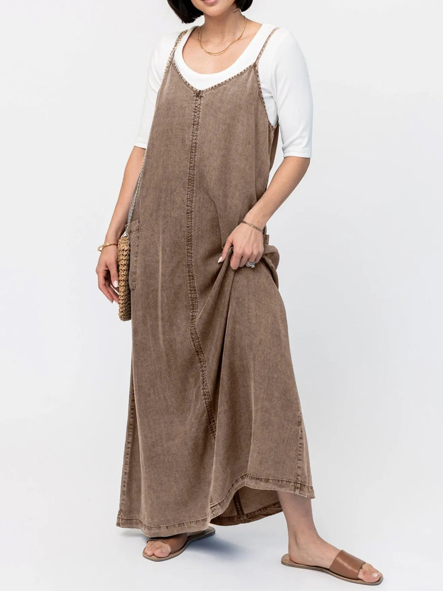 Éricaa | Loose Fit Denim Maxi Dress
