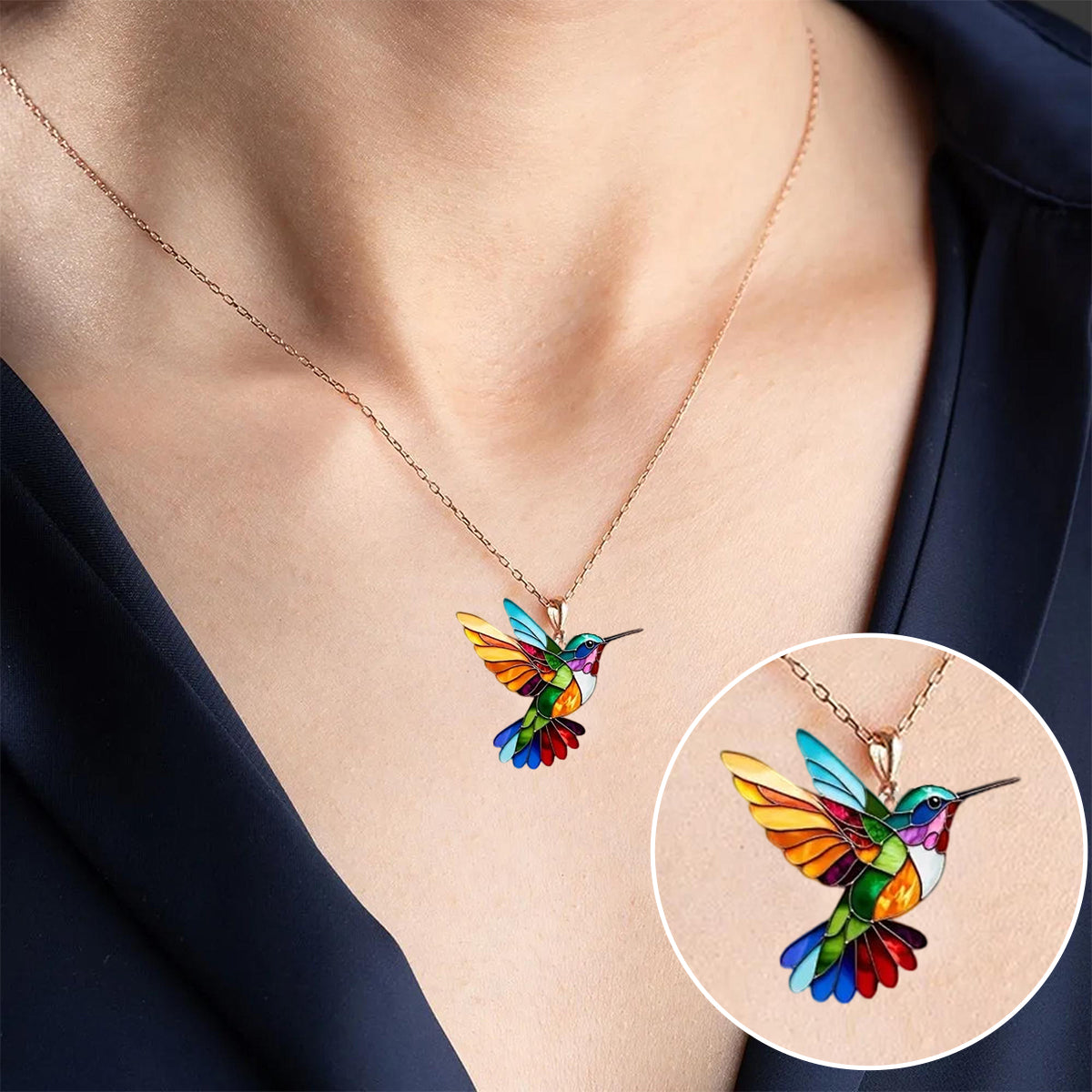 Samantha | Elegant Hummingbird Necklace