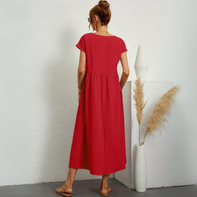 Isla | 100% Pure Cotton Casual Midi Dress