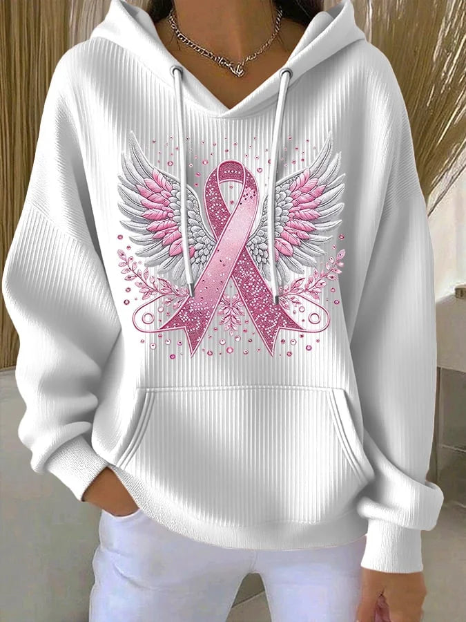 Hope | Sweater with breast cancer ribbon