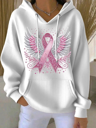 Hope | Sweater with breast cancer ribbon