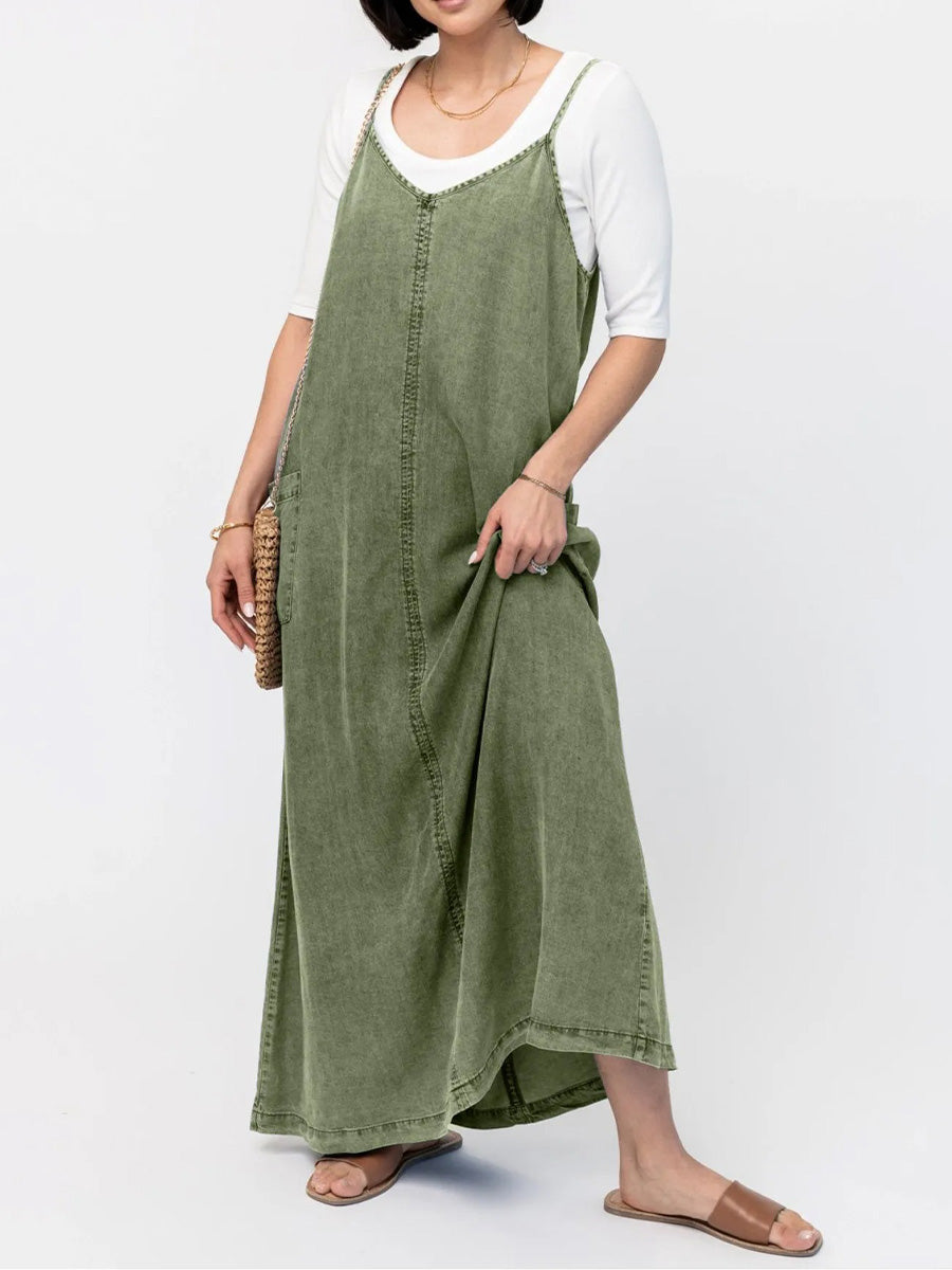 Éricaa | Loose Fit Denim Maxi Dress