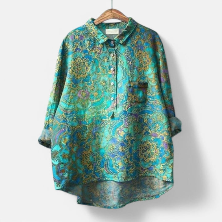 Kiara™ | Stylish Loose-Fit Floral Blouse