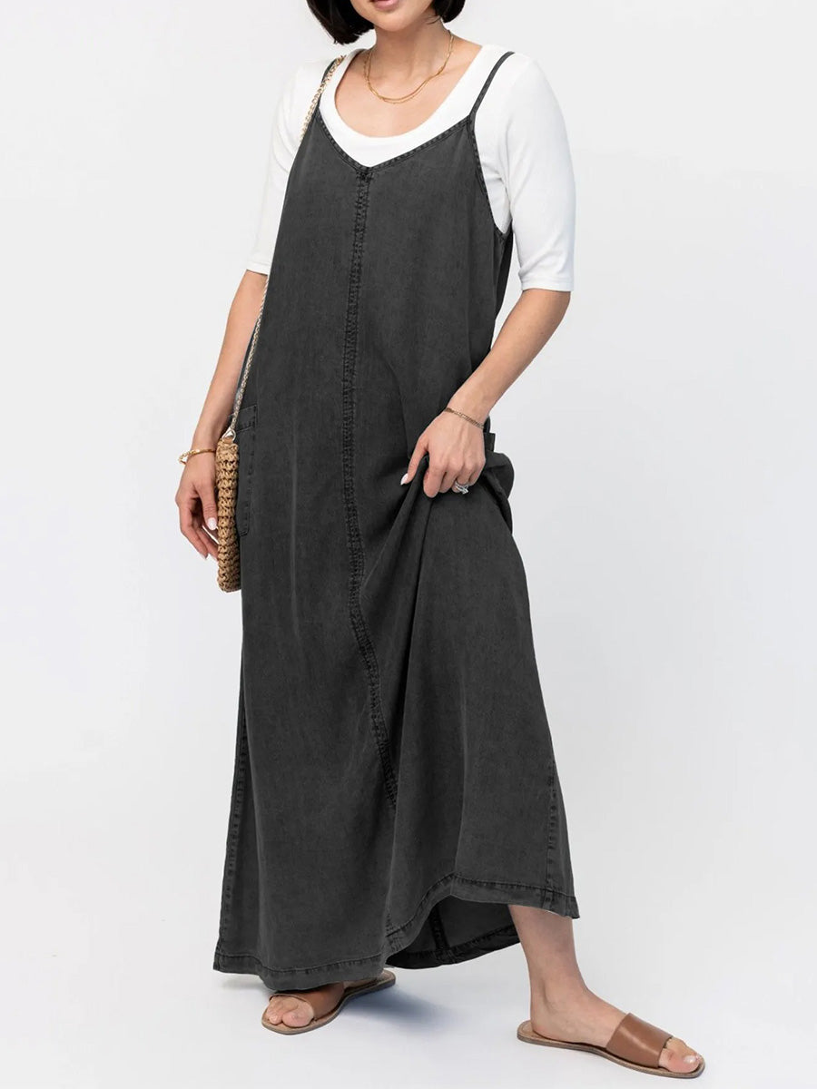 Éricaa | Loose Fit Denim Maxi Dress