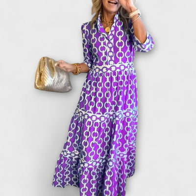 Donna | Midi Dress with Chain Pattern
