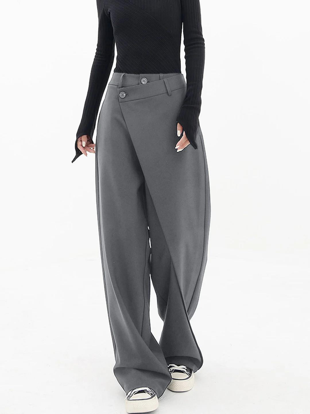 YULI | Flattering Asymmetric Waist Women's Trousers