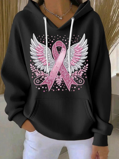 Hope | Sweater with breast cancer ribbon