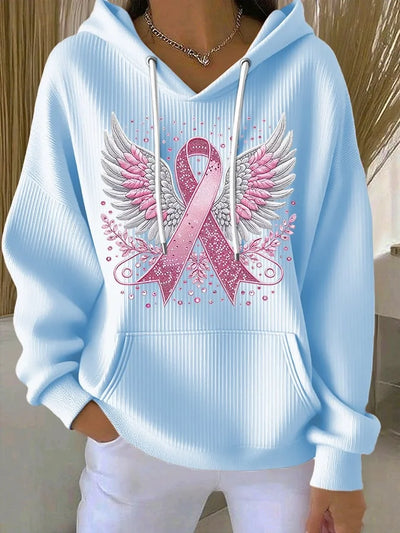 Hope | Sweater with breast cancer ribbon