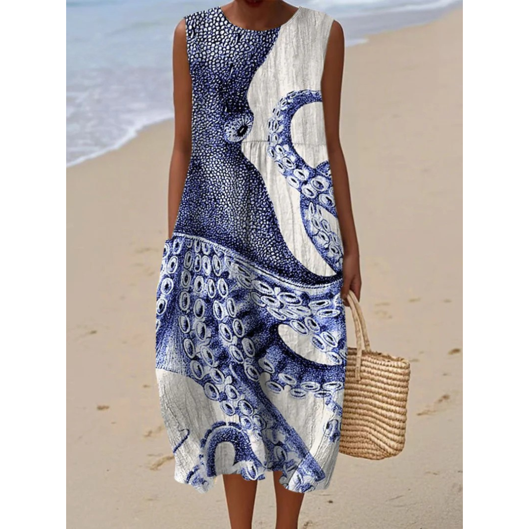 Coralyn – Ocean Muse Sleeveless Dress