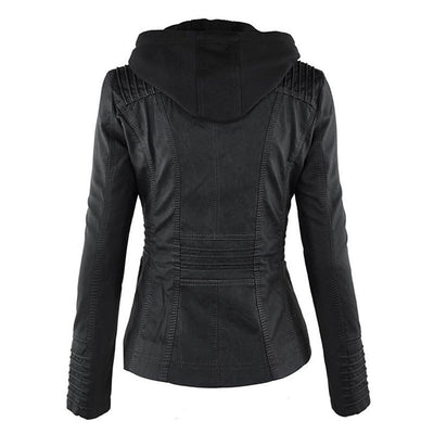 Bellini | Trendy leather jacket with hood