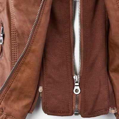 Bellini | Trendy leather jacket with hood