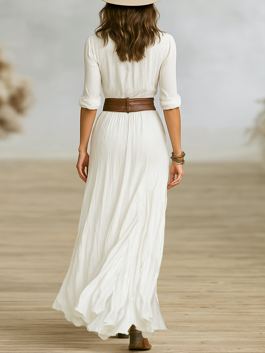 Elara™ Pleated Maxi Dress