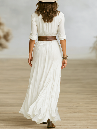 Elara™ Pleated Maxi Dress