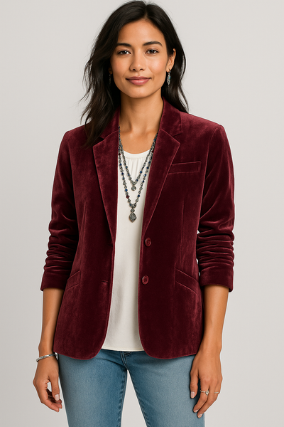 Sioba | Velvet Slim-Fit Blazer