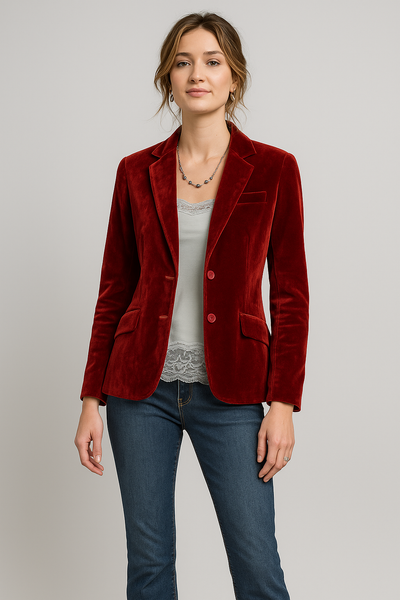 Sioba | Velvet Slim-Fit Blazer