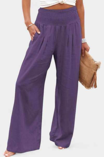 Alexia – Cotton-Linen Pants with Flowing Cut