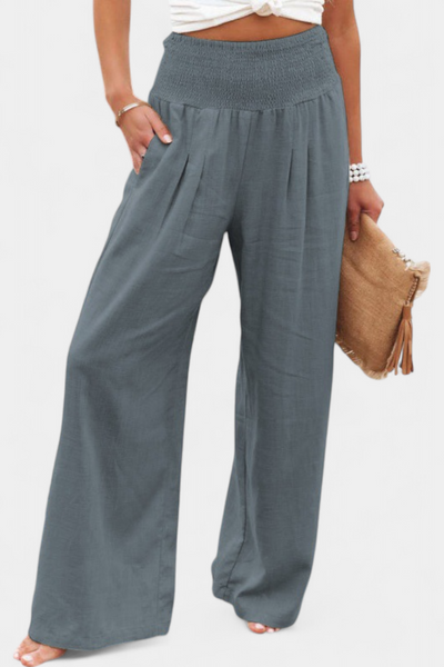 Alexia – Cotton-Linen Pants with Flowing Cut