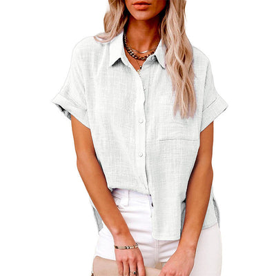 AUDRINE™ – Comfy Casual Button-Up Blouse
