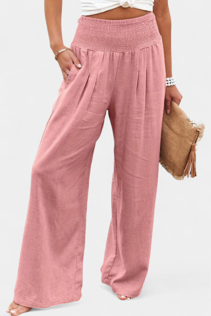 Alexia – Cotton-Linen Pants with Flowing Cut