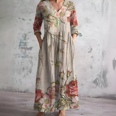 TIANA | Orchid Maxi Dress Soft Beige