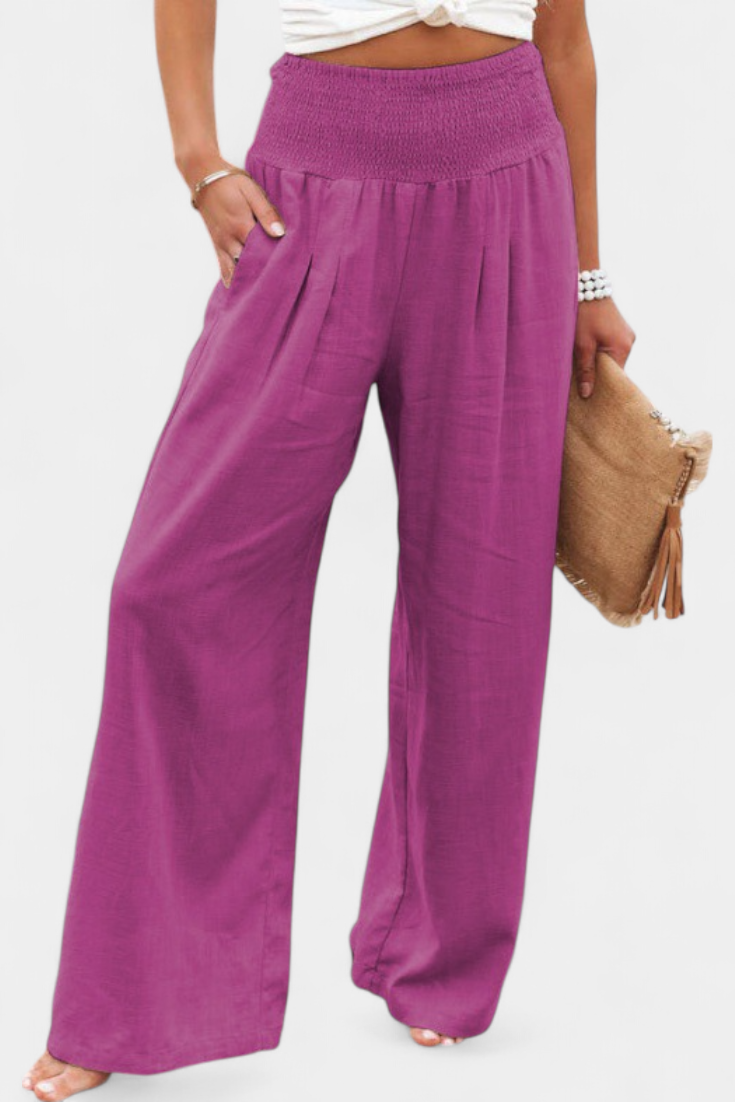 Alexia – Cotton-Linen Pants with Flowing Cut